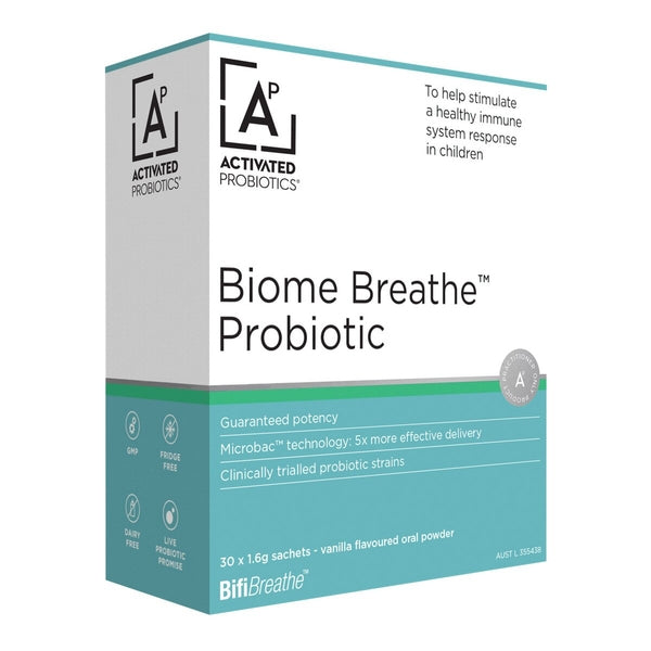 Biome Breathe Probiotic Vanilla Sachets 1.6g x 30 Pack